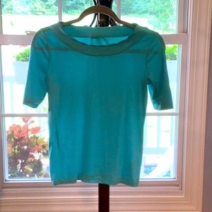 Talbots Tee Size Petite P Light Turquoise